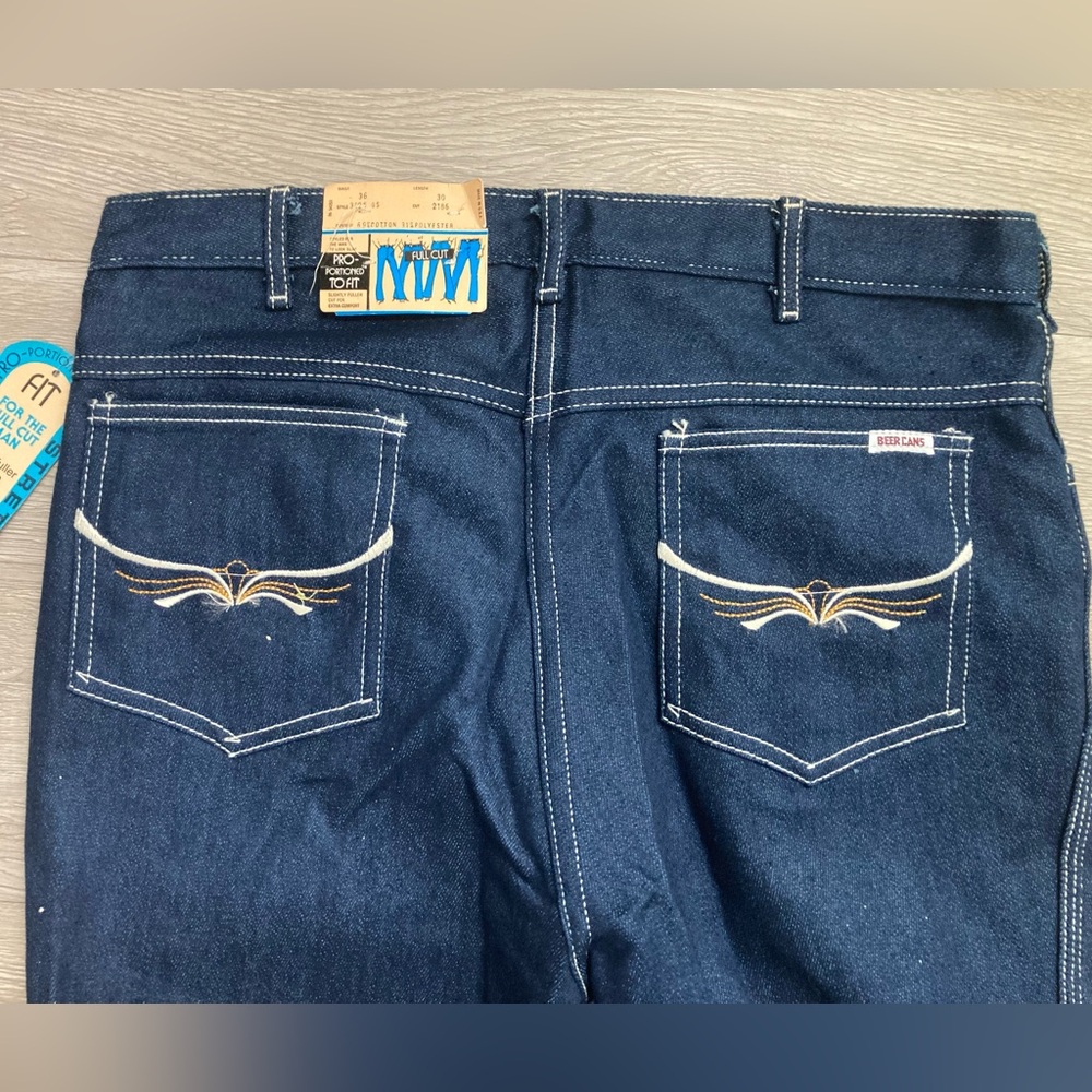 Vintage nos beer can jeans w/tags